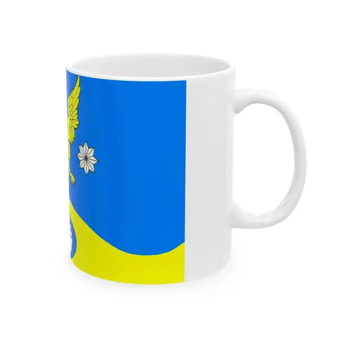 Flag Koltushi Leningrad oblast (Russia) White Coffee Mug - Go Mug Yourself
