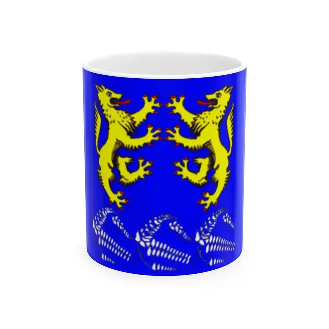 Flag Leskolovo Leningrad oblast (Russia) White Coffee Mug 11oz - Go Mug Yourself