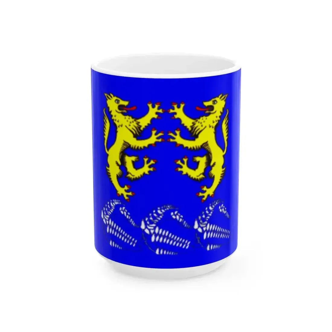 Flag Leskolovo Leningrad oblast (Russia) White Coffee Mug 15oz - Go Mug Yourself