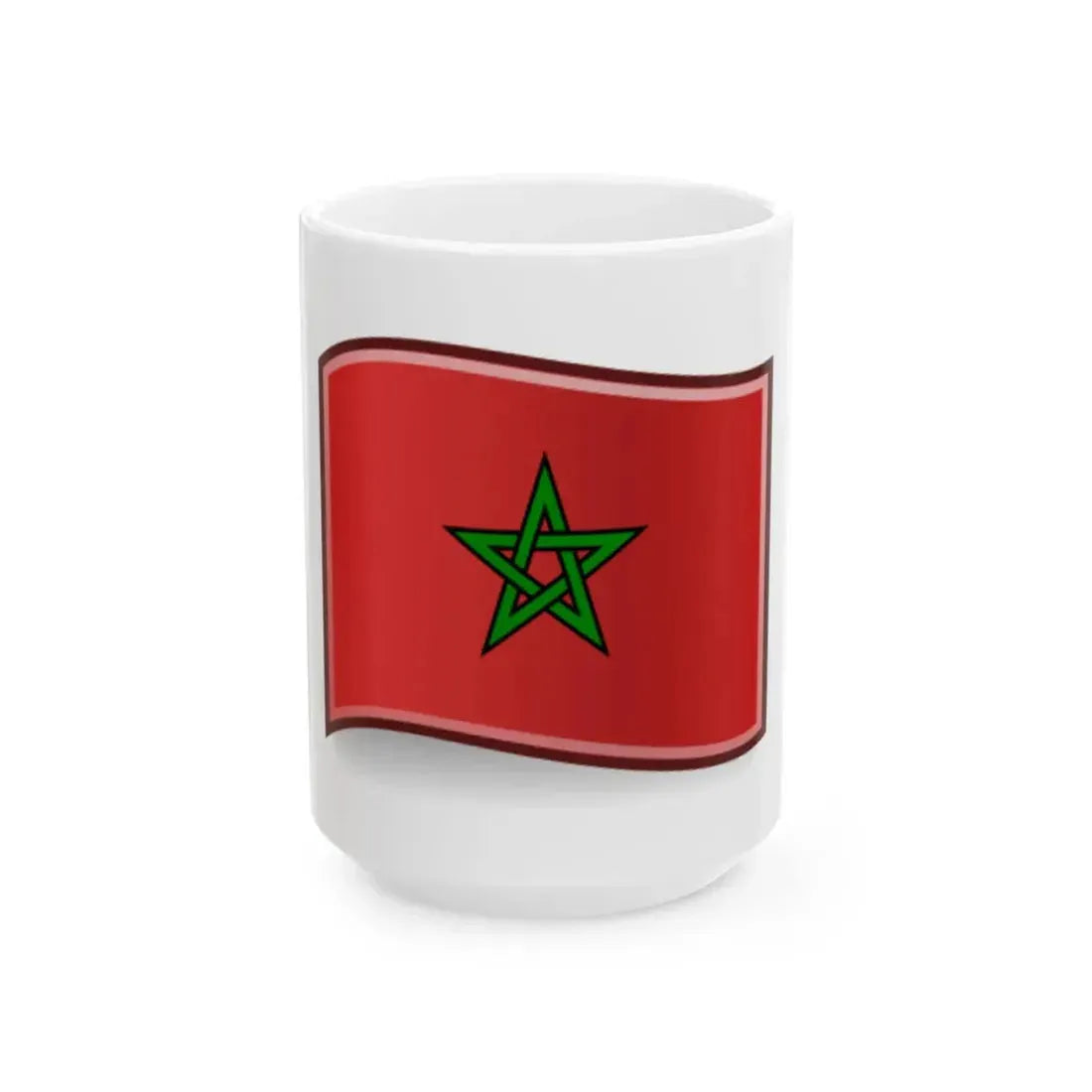 Flag-ma (Morocco) White Coffee Mug 15oz - Go Mug Yourself