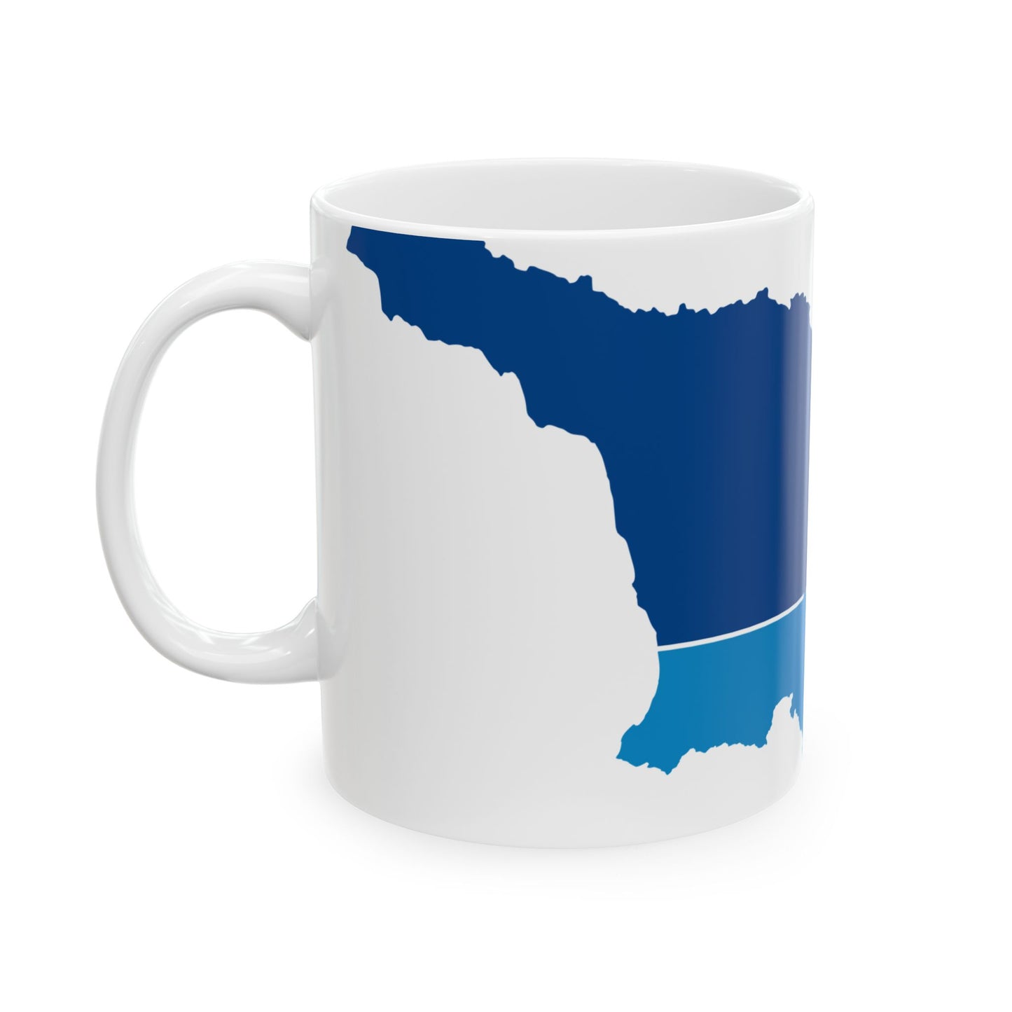 Flag map Georgia-NATO (Georgia) White Coffee Mug-Go Mug Yourself