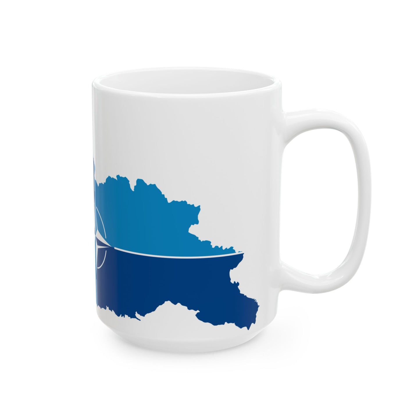 Flag map Georgia-NATO (Georgia) White Coffee Mug-Go Mug Yourself