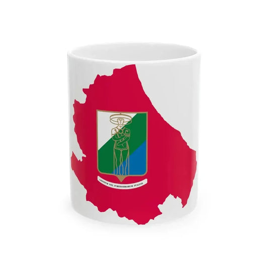 Flag map of Abruzzo (Italy) White Coffee Mug 11oz - Go Mug Yourself