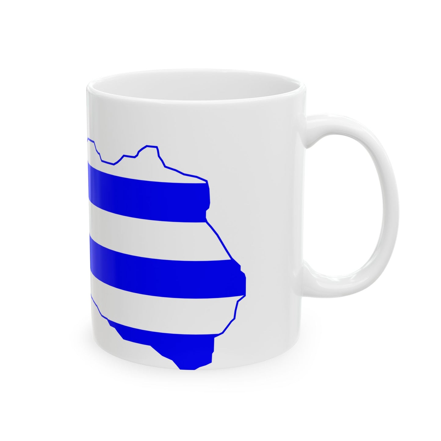 Flag map of Adjara (Georgia) White Coffee Mug-Go Mug Yourself