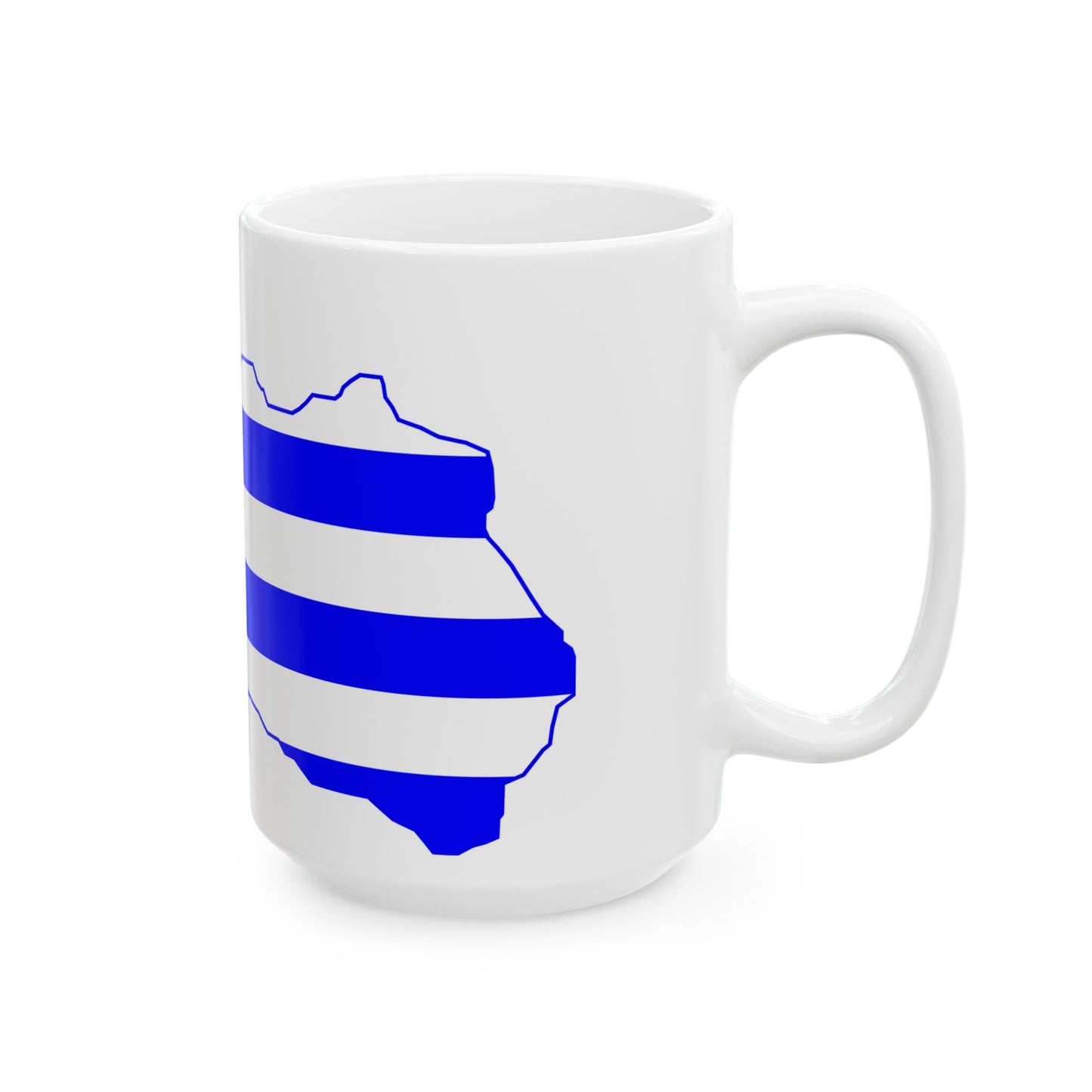 Flag map of Adjara (Georgia) White Coffee Mug-Go Mug Yourself