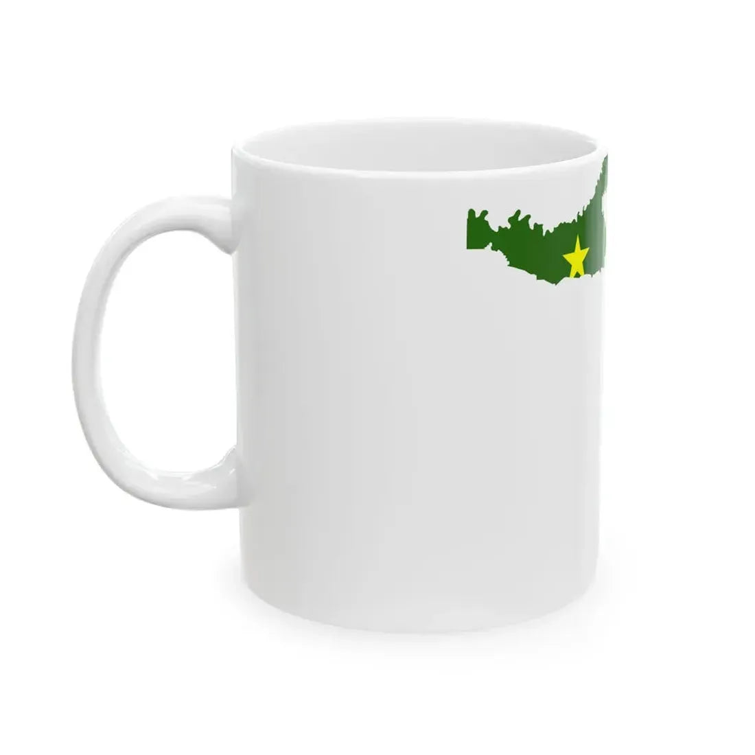 Flag-map of Adygea (Russia) White Coffee Mug - Go Mug Yourself