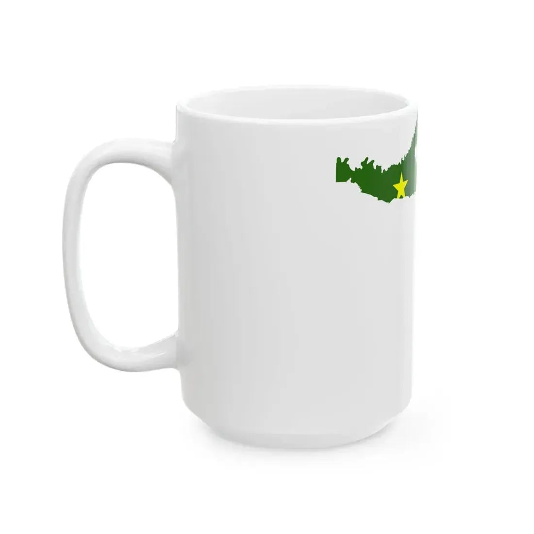 Flag-map of Adygea (Russia) White Coffee Mug - Go Mug Yourself