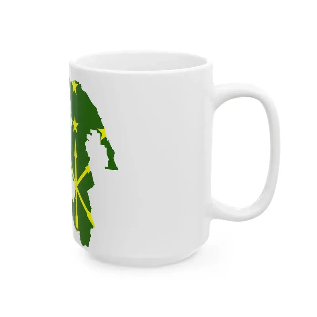 Flag-map of Adygea (Russia) White Coffee Mug - Go Mug Yourself