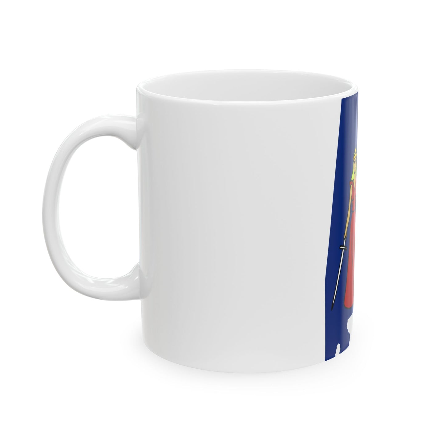 Flag-map of Alabama 1861 (United States) White Coffee Mug-Go Mug Yourself