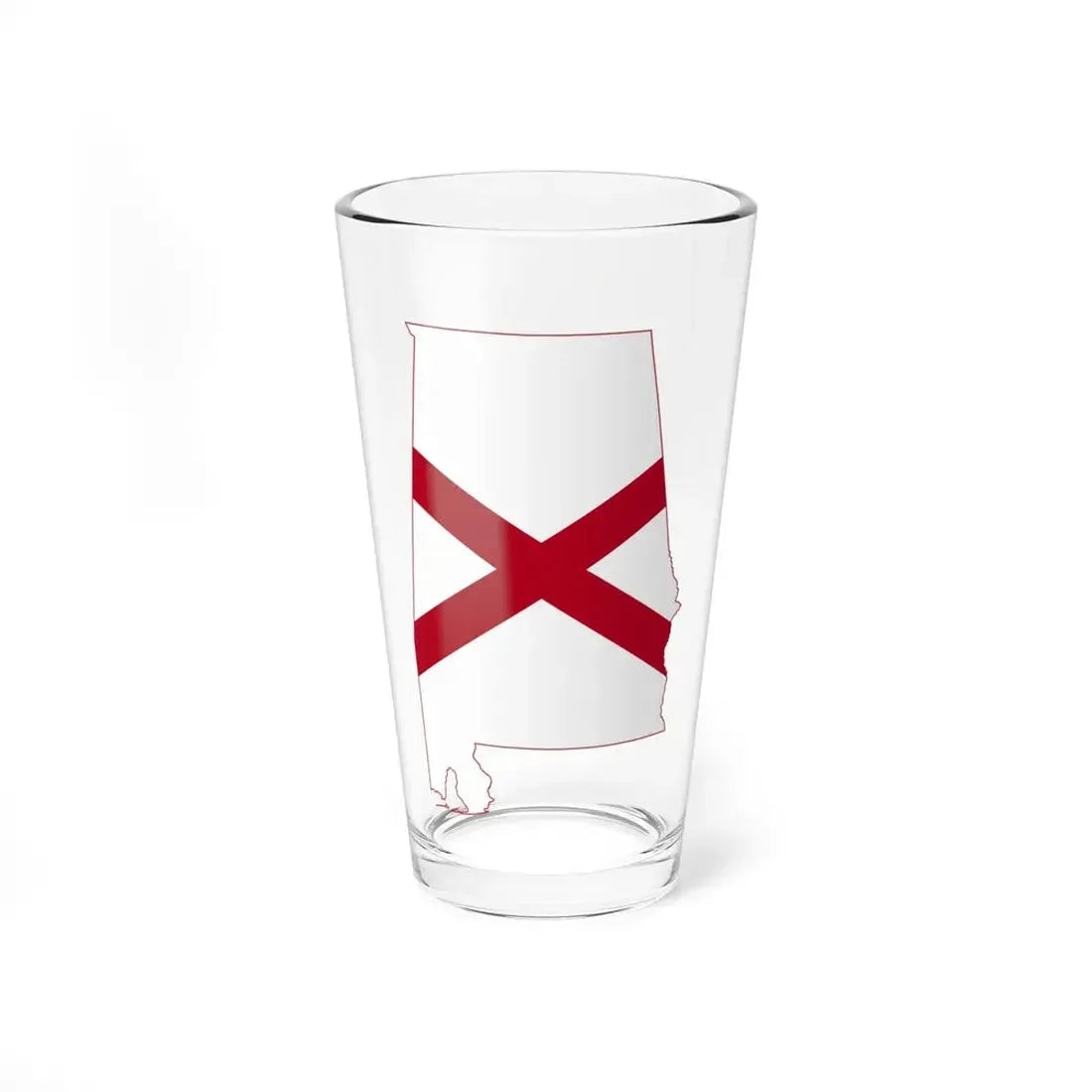 Flag-map of Alabama (United States) Pint Glass 16oz 16oz - Go Mug Yourself