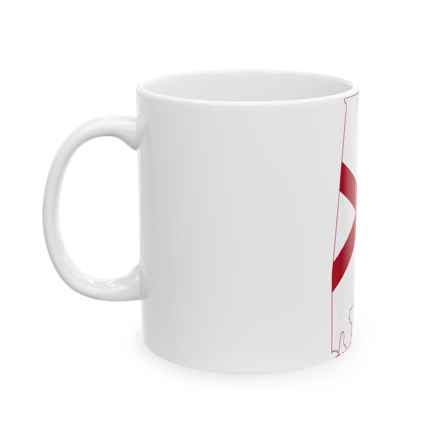 Flag-map of Alabama (United States) White Coffee Mug-Go Mug Yourself