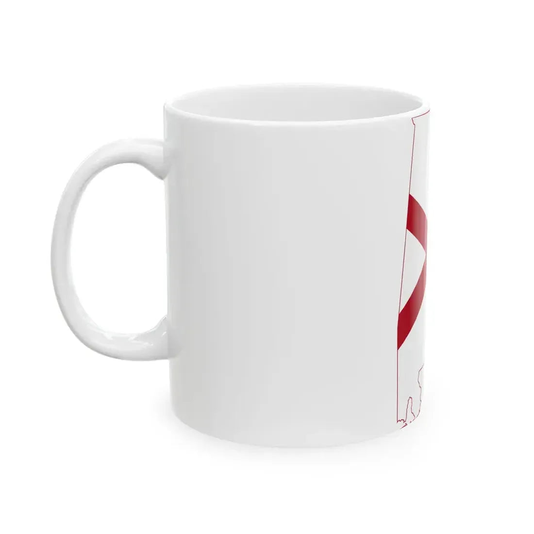 Flag-map of Alabama (United States) White Coffee Mug - Go Mug Yourself