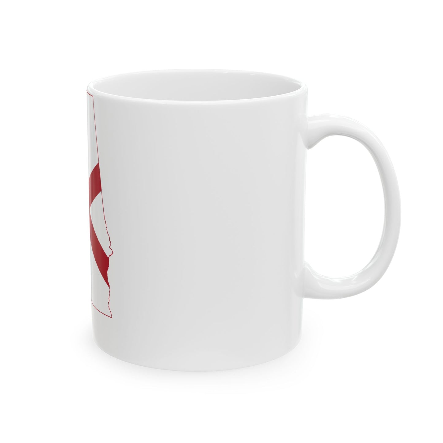 Flag-map of Alabama (United States) White Coffee Mug-Go Mug Yourself