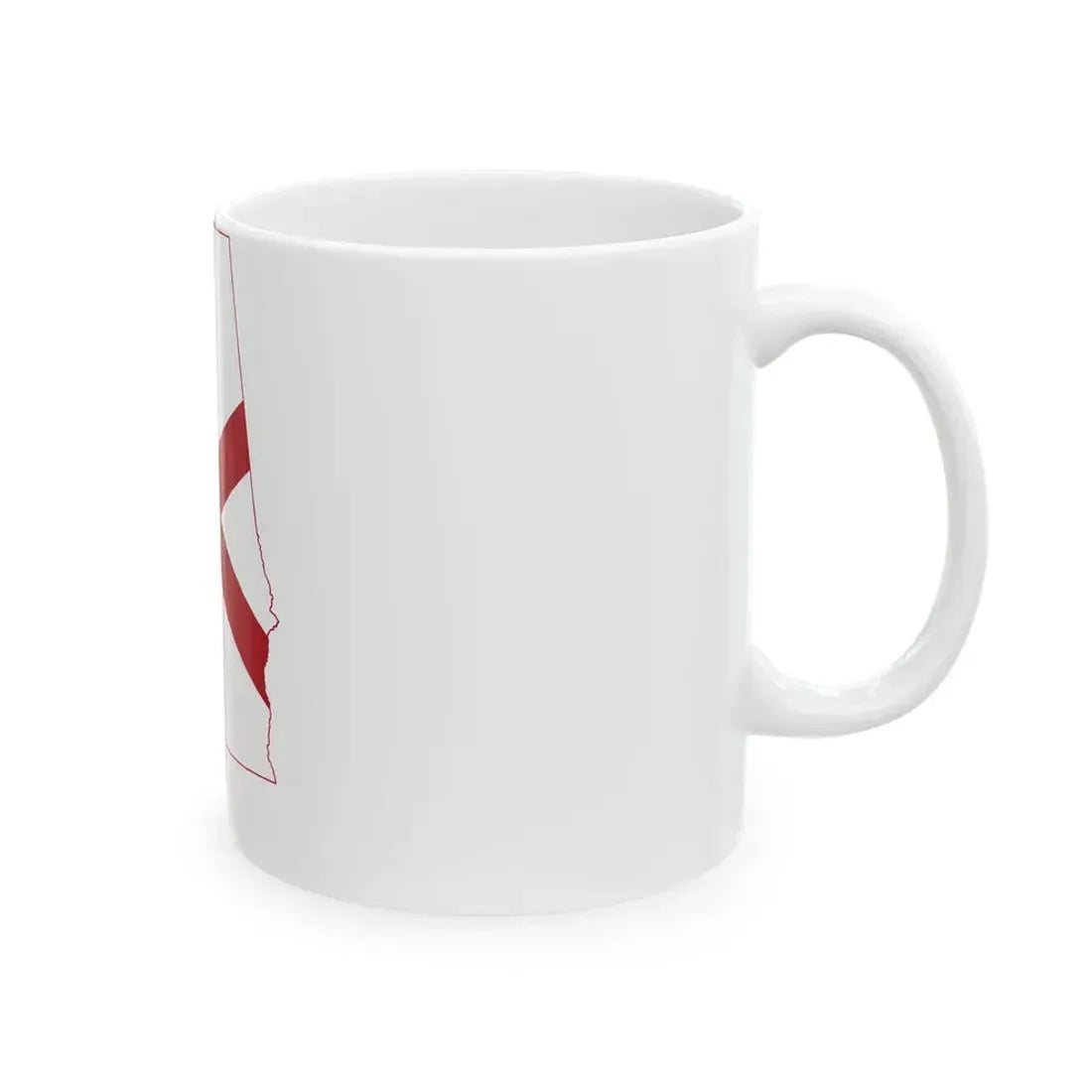 Flag-map of Alabama (United States) White Coffee Mug - Go Mug Yourself