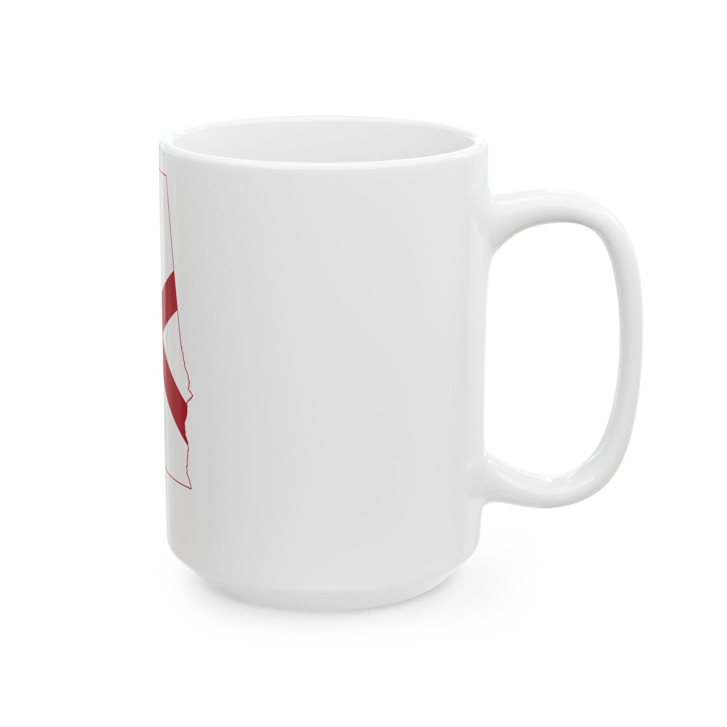 Flag-map of Alabama (United States) White Coffee Mug-Go Mug Yourself