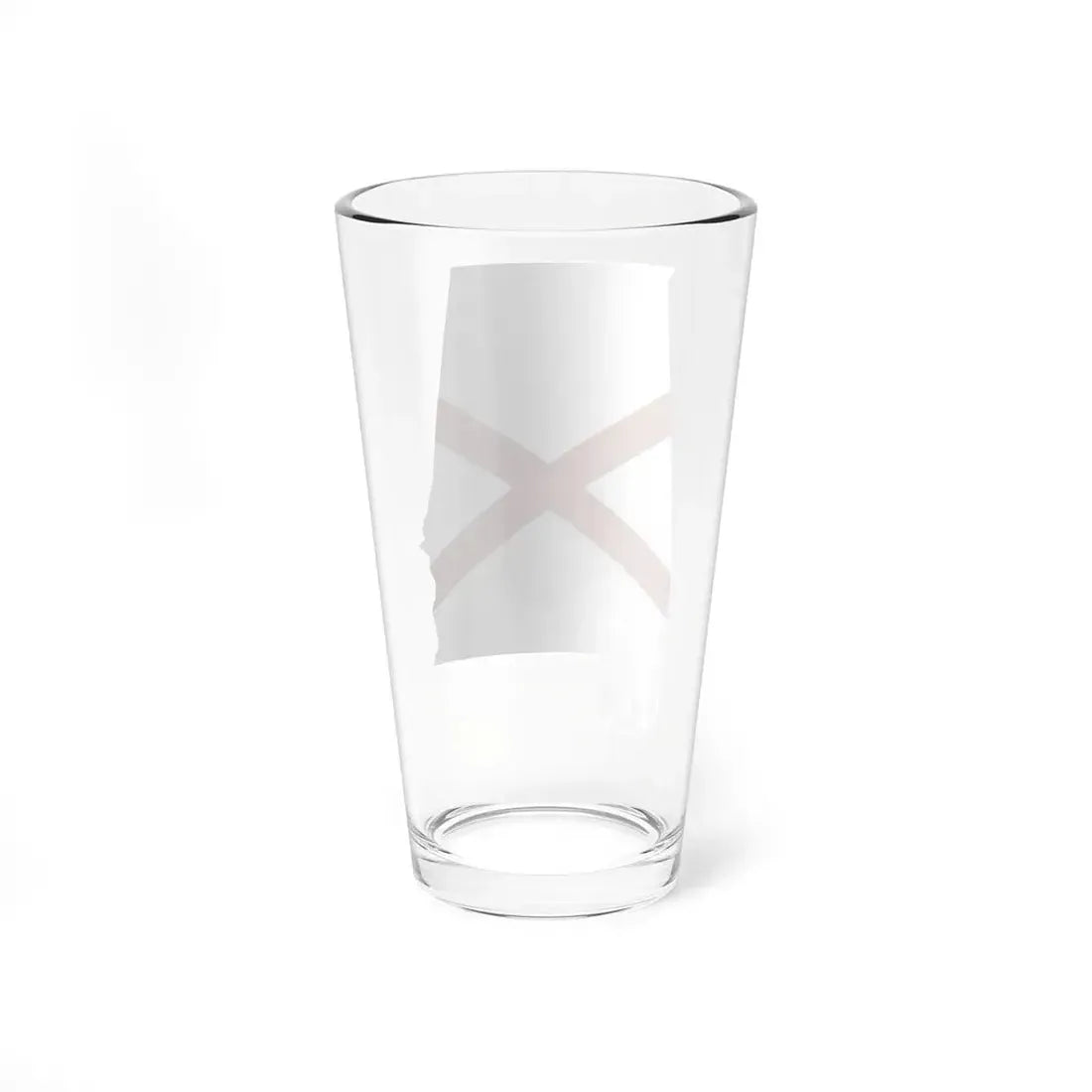 Flag-map of Alabama without stroke (United States) Pint Glass 16oz - Go Mug Yourself