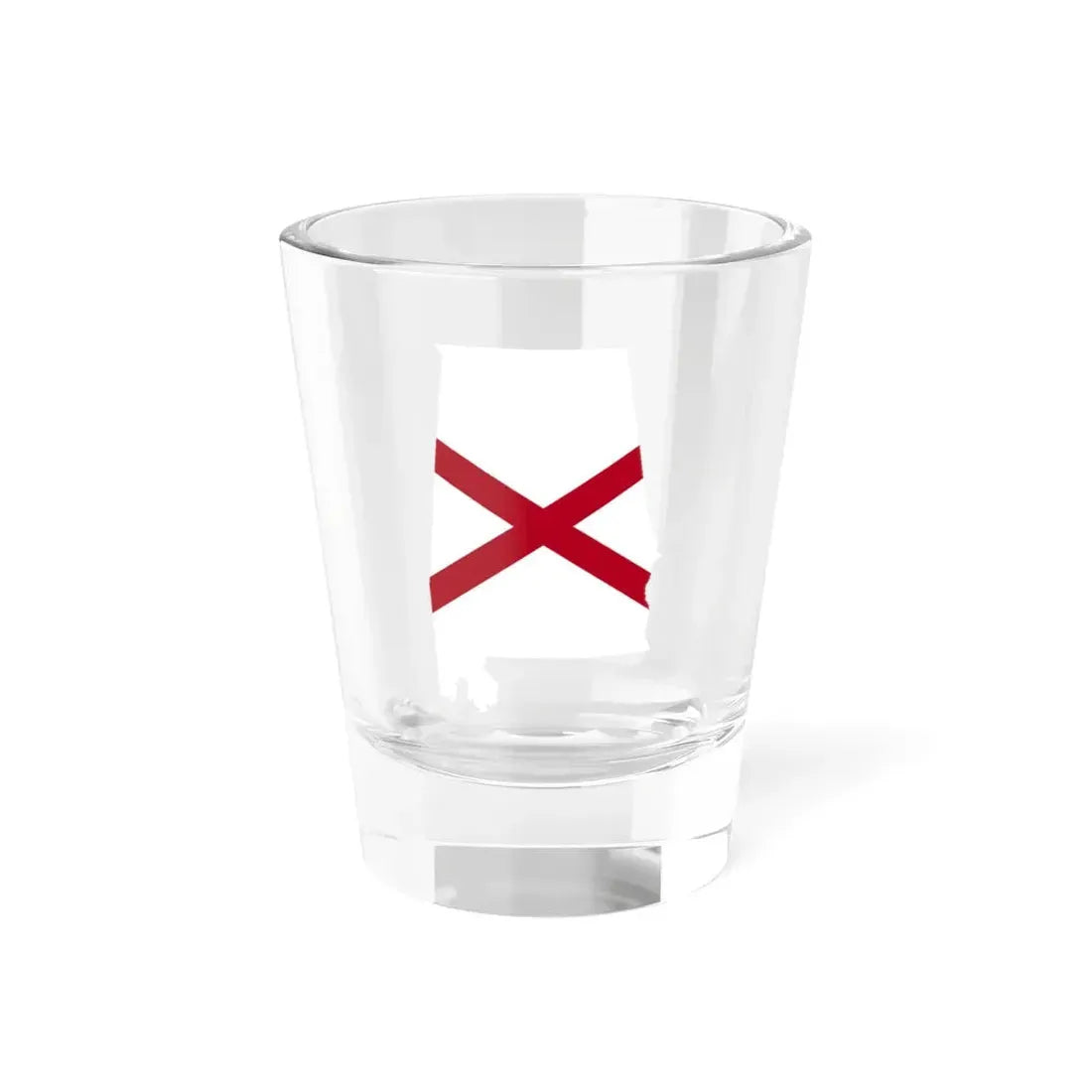 Flag-map of Alabama without stroke (United States) Shot Glass 1.5oz 1.5oz - Go Mug Yourself