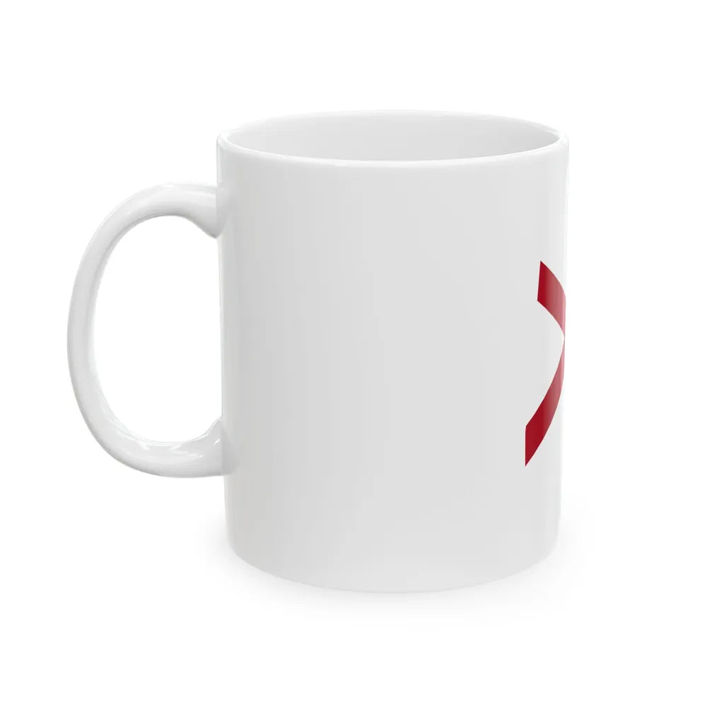 Flag-map of Alabama without stroke (United States) White Coffee Mug - Go Mug Yourself