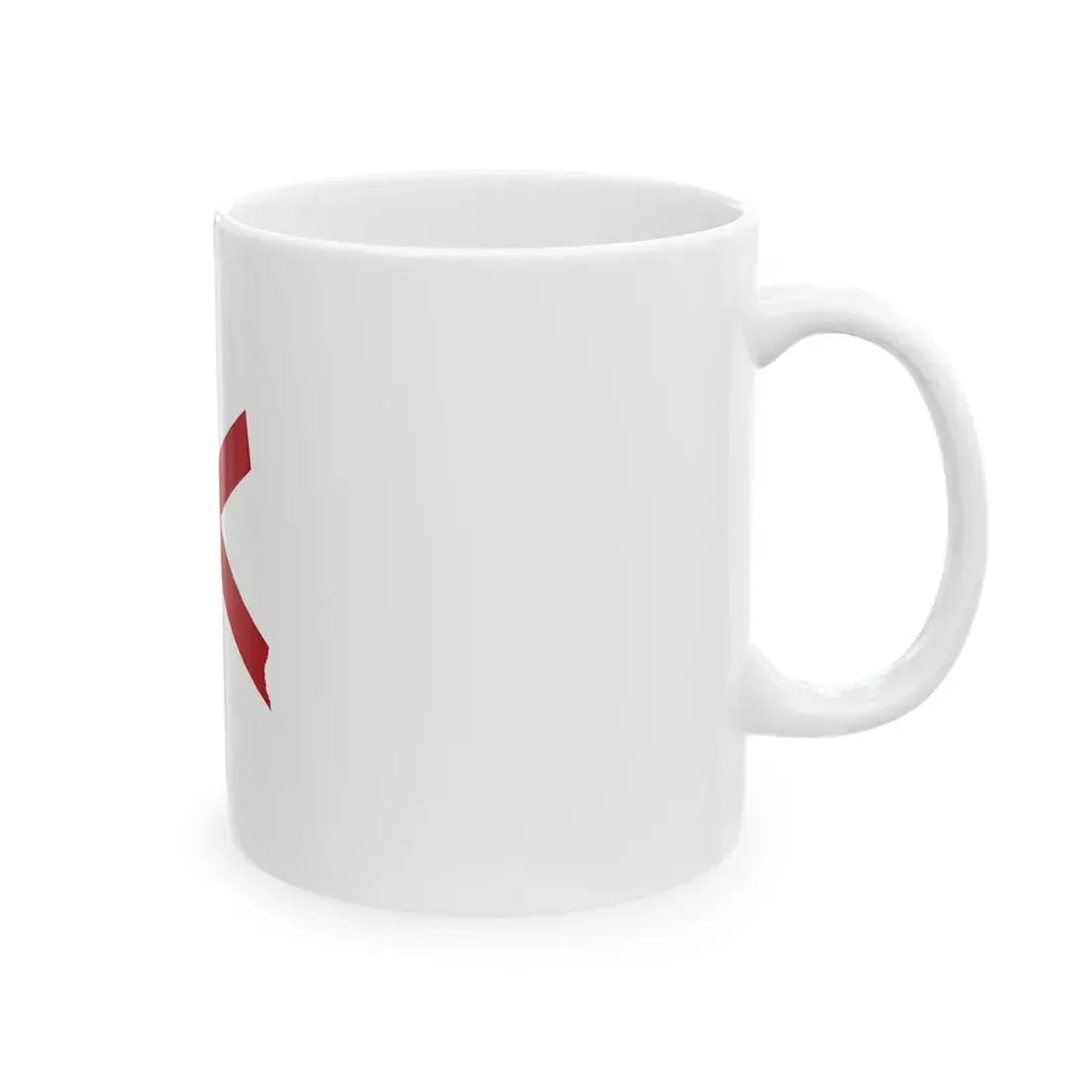 Flag-map of Alabama without stroke (United States) White Coffee Mug - Go Mug Yourself