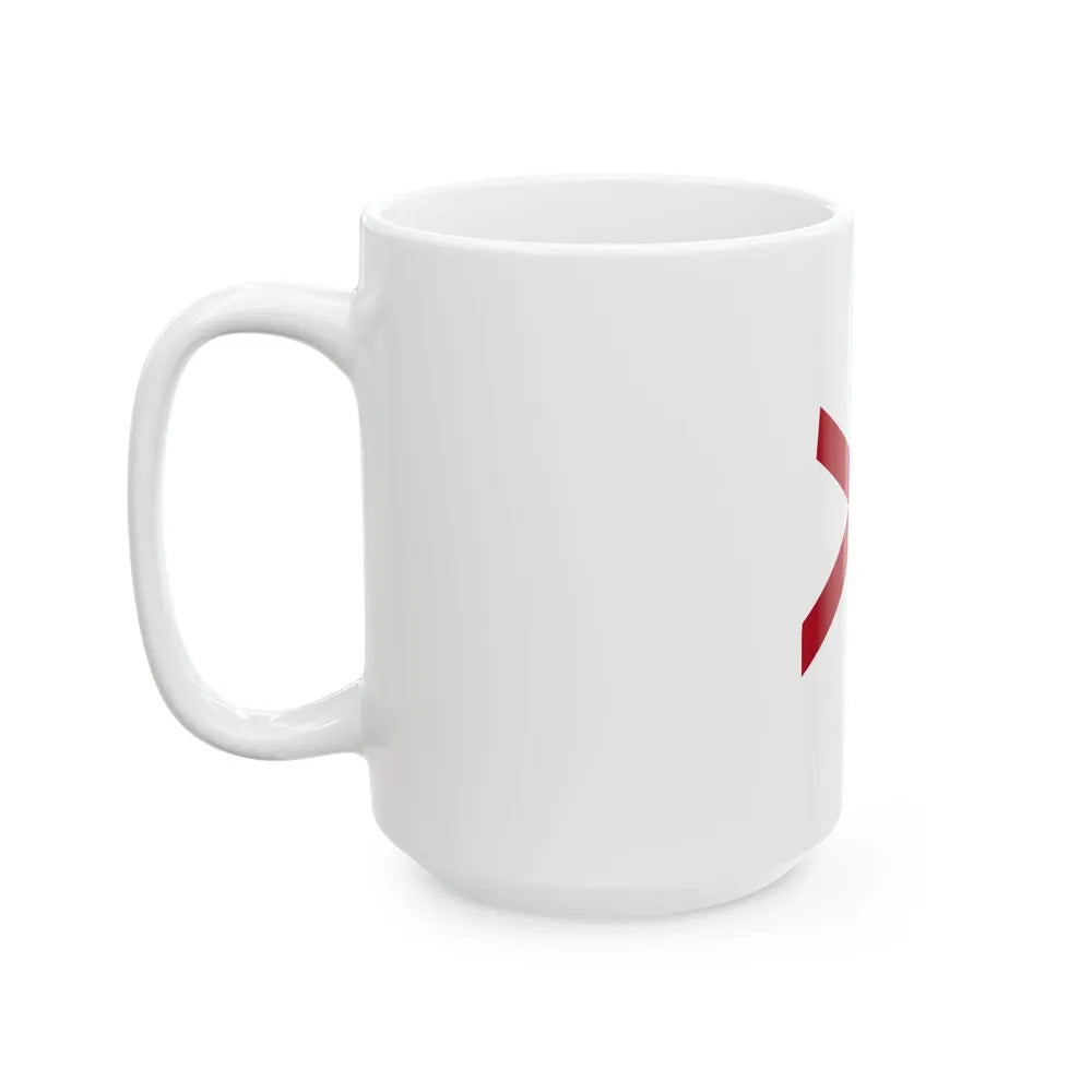 Flag-map of Alabama without stroke (United States) White Coffee Mug - Go Mug Yourself