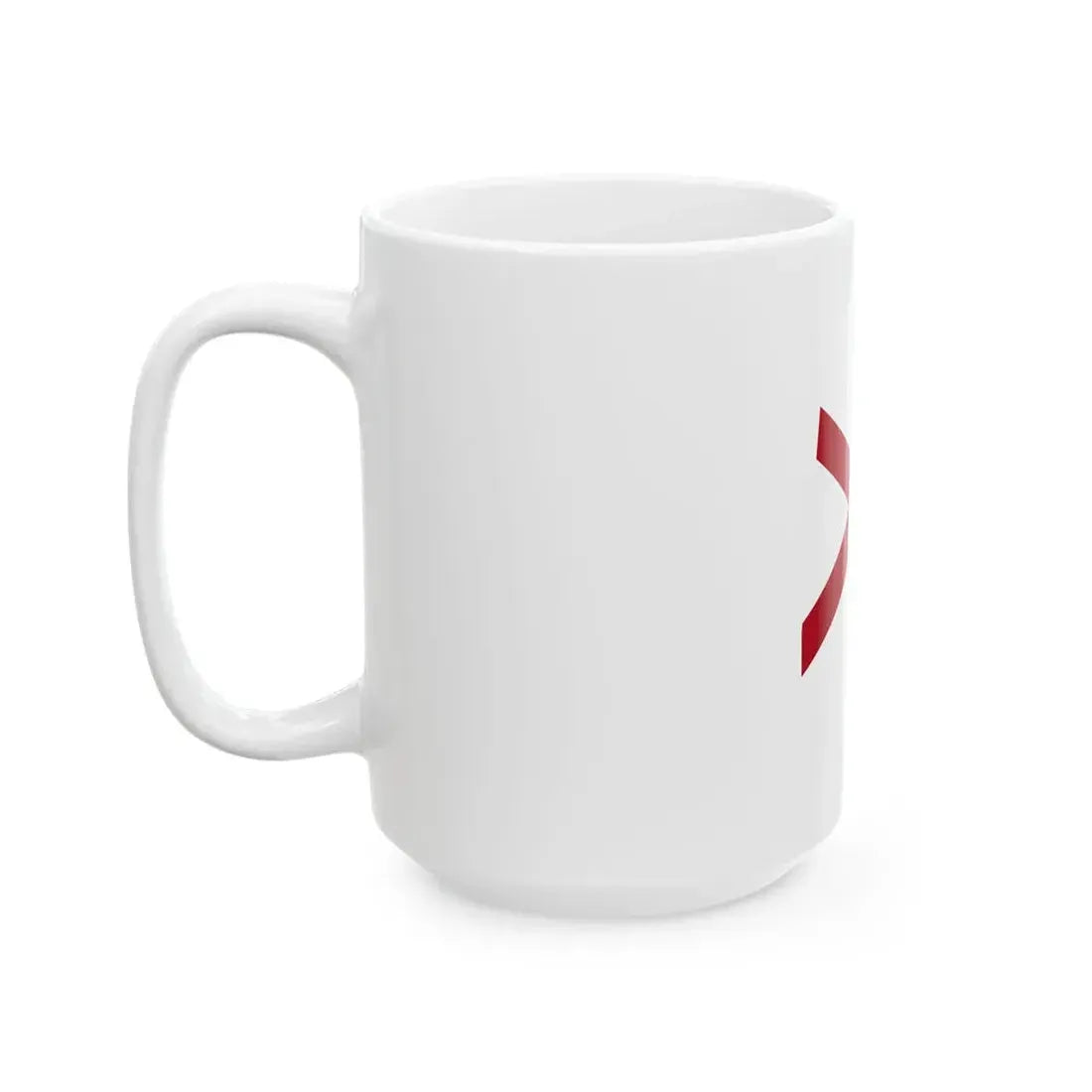 Flag-map of Alabama without stroke (United States) White Coffee Mug - Go Mug Yourself