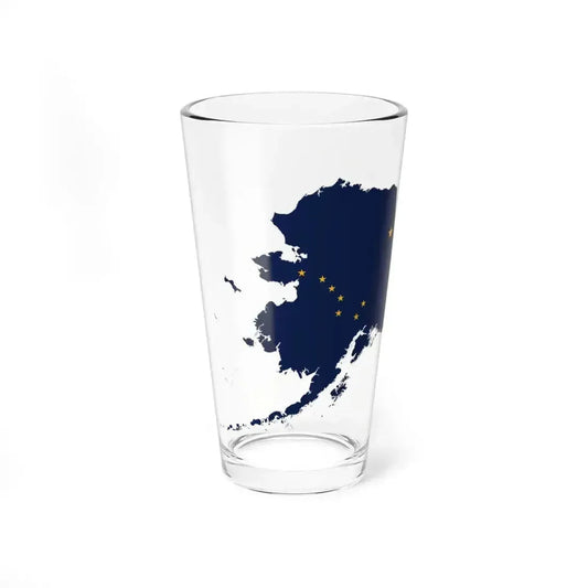 Flag map of Alaska (United States) Pint Glass 16oz 16oz - Go Mug Yourself