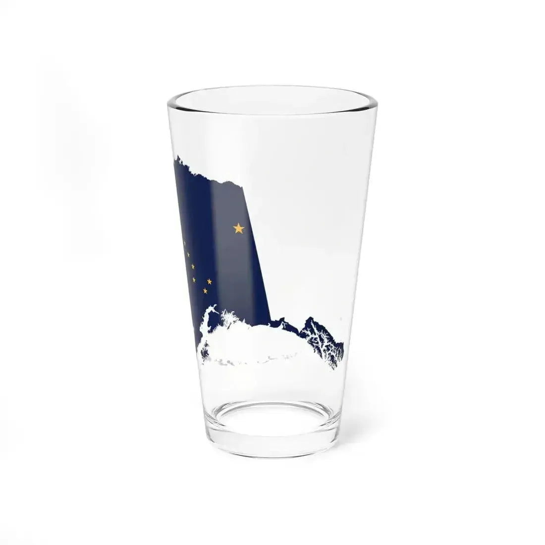 Flag map of Alaska (United States) Pint Glass 16oz - Go Mug Yourself