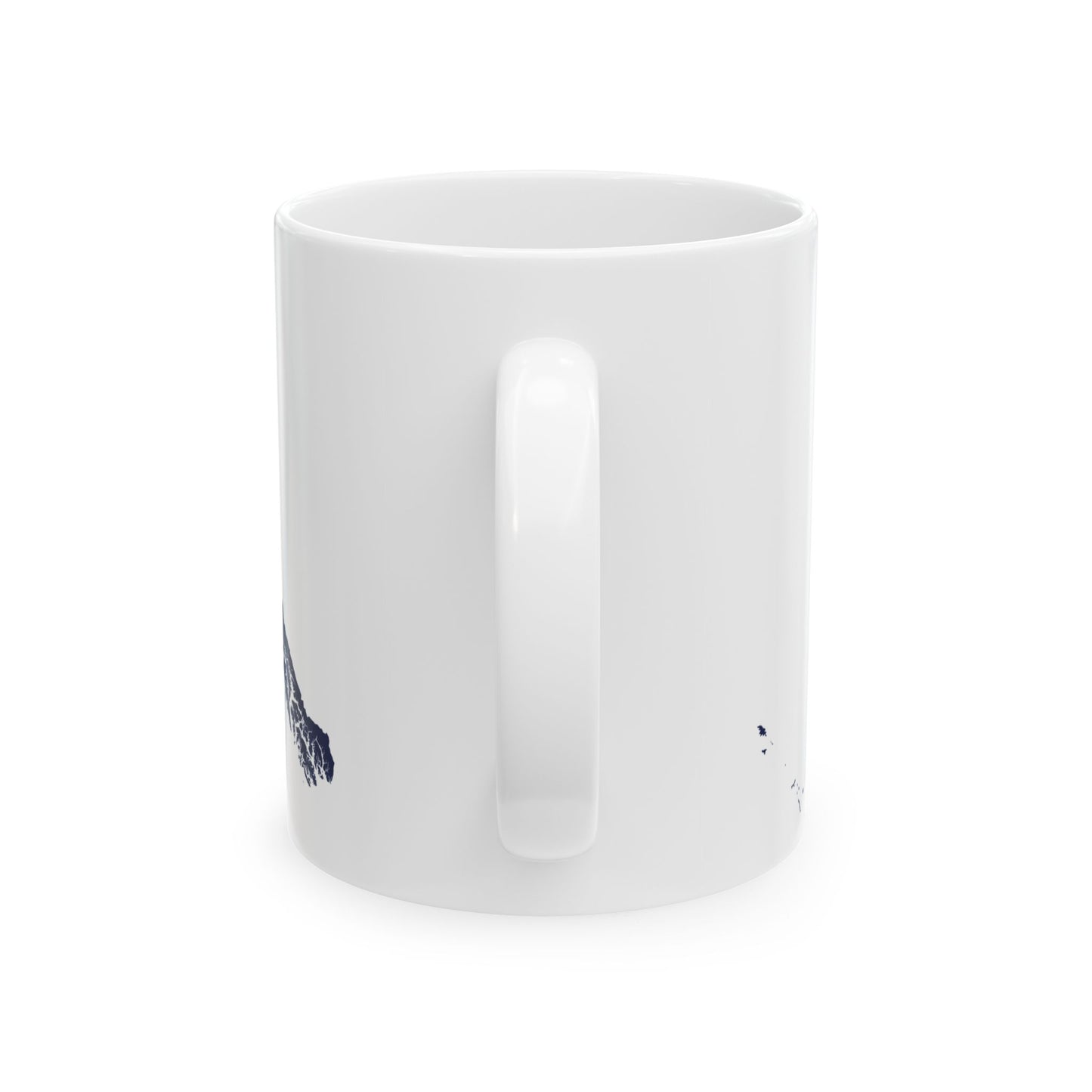 Flag map of Alaska (United States) White Coffee Mug-Go Mug Yourself