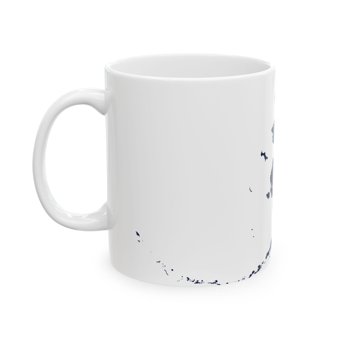 Flag map of Alaska (United States) White Coffee Mug-Go Mug Yourself