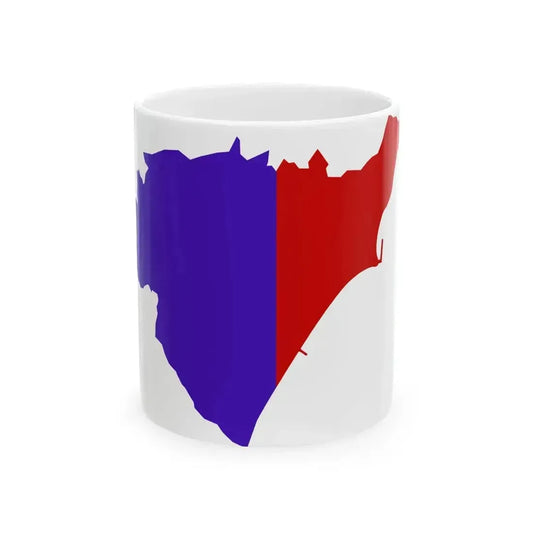 Flag map of Alassio De jure flag (Italy) White Coffee Mug 11oz - Go Mug Yourself