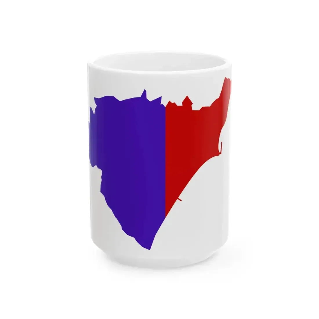 Flag map of Alassio De jure flag (Italy) White Coffee Mug 15oz - Go Mug Yourself