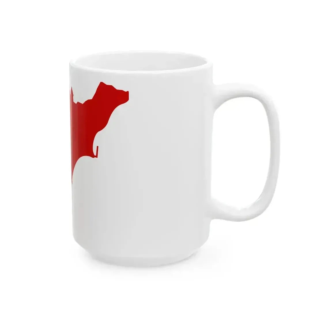 Flag map of Alassio De jure flag (Italy) White Coffee Mug - Go Mug Yourself