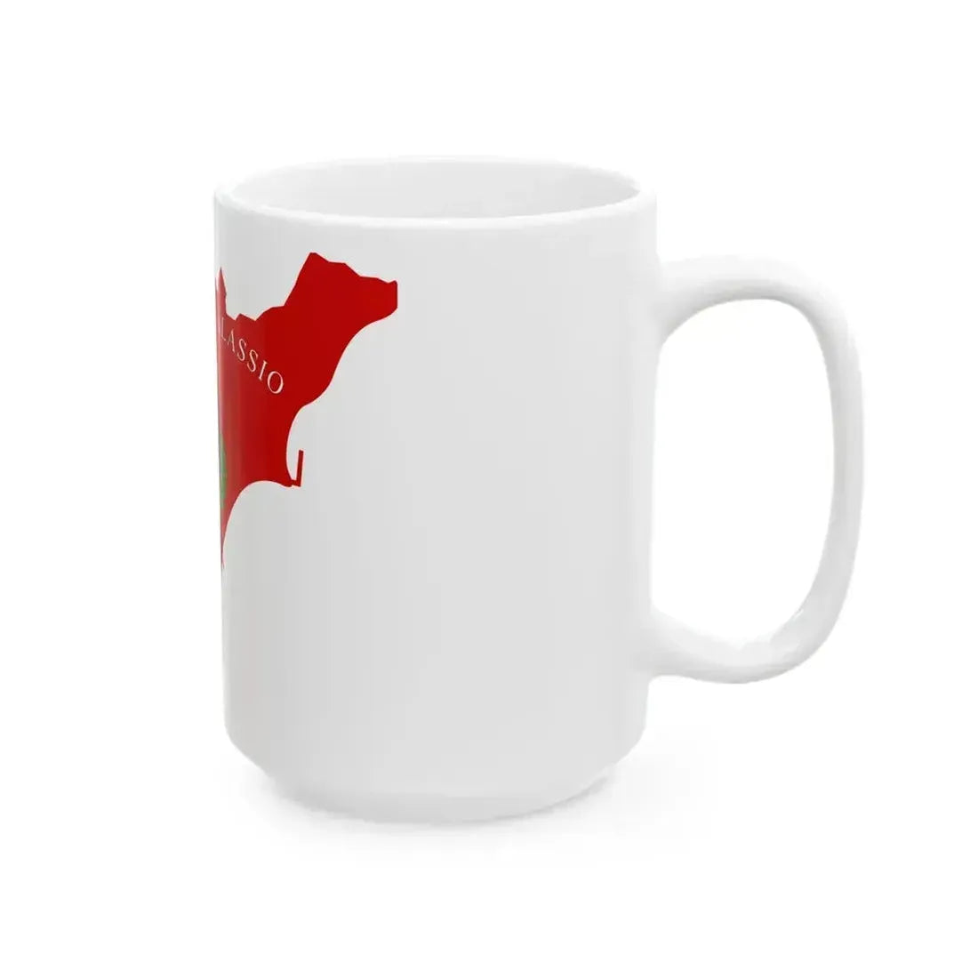 Flag map of Alassio (Italy) White Coffee Mug - Go Mug Yourself