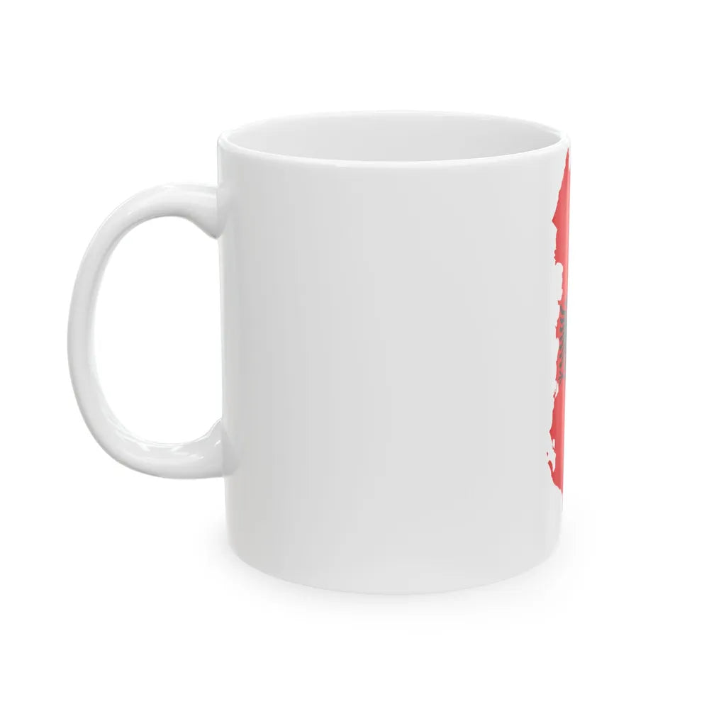 Flag-map of Albania (Albania) White Coffee Mug - Go Mug Yourself