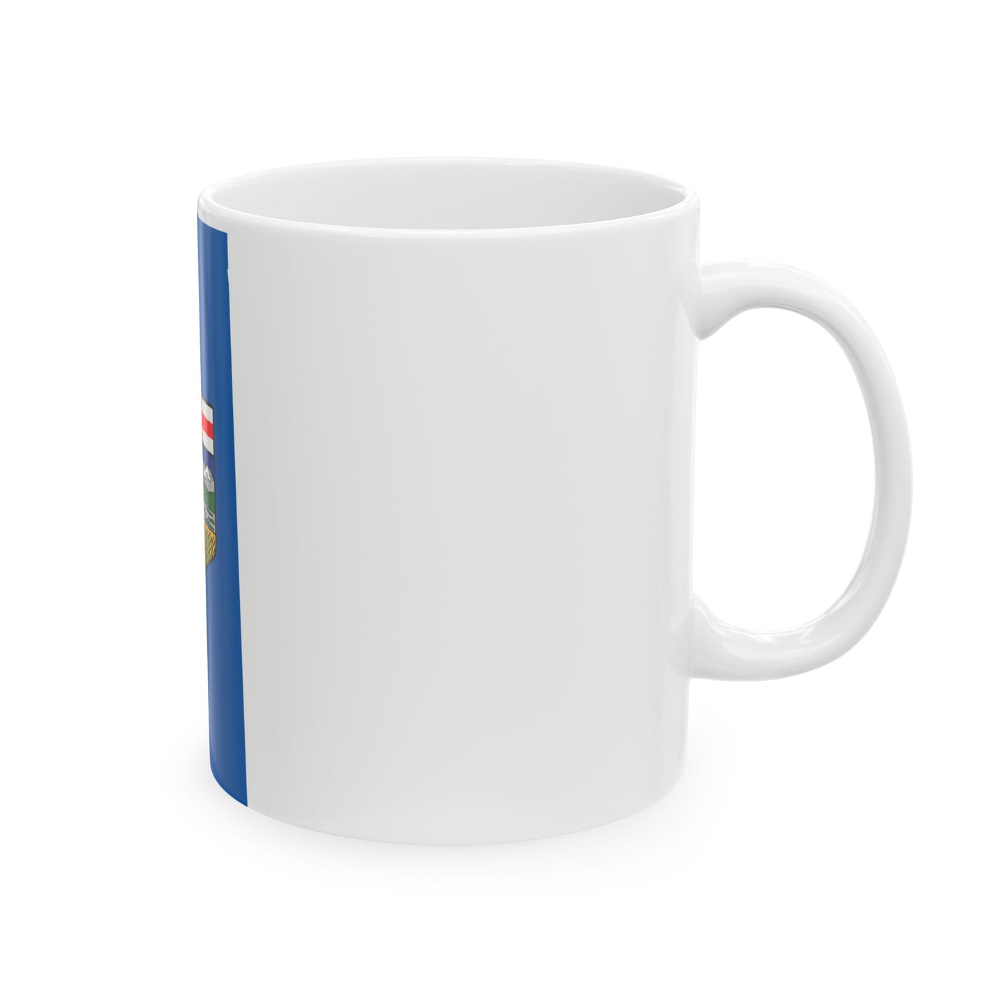 Flag-map of Alberta (Canada) White Coffee Mug-Go Mug Yourself