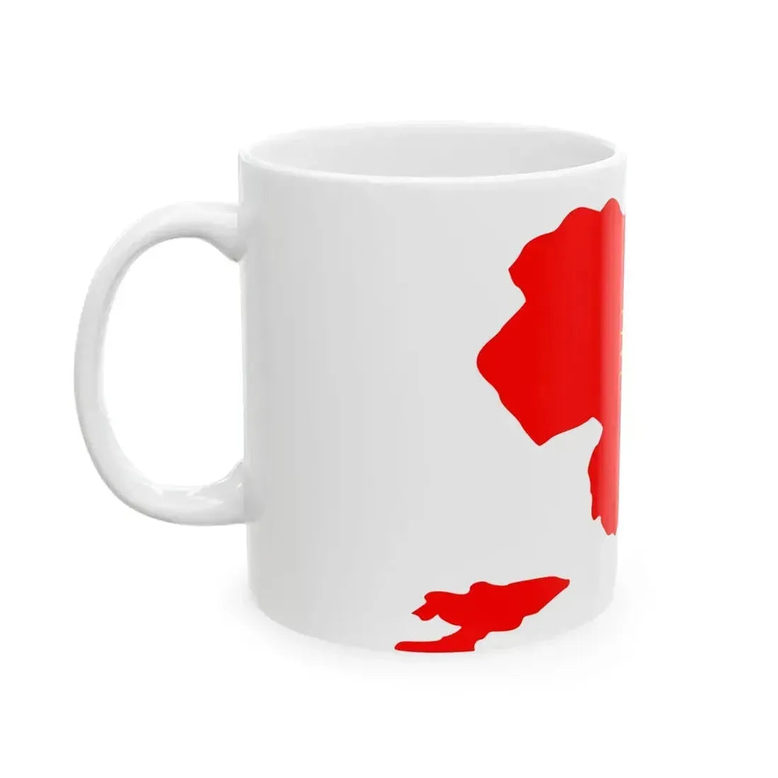 Flag map of all territories occupied by Kyrgyzstan (Kyrgyzstan) White Coffee Mug - Go Mug Yourself