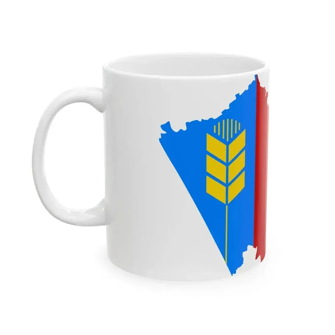 Flag map of Altai Krai (Russia) White Coffee Mug - Go Mug Yourself