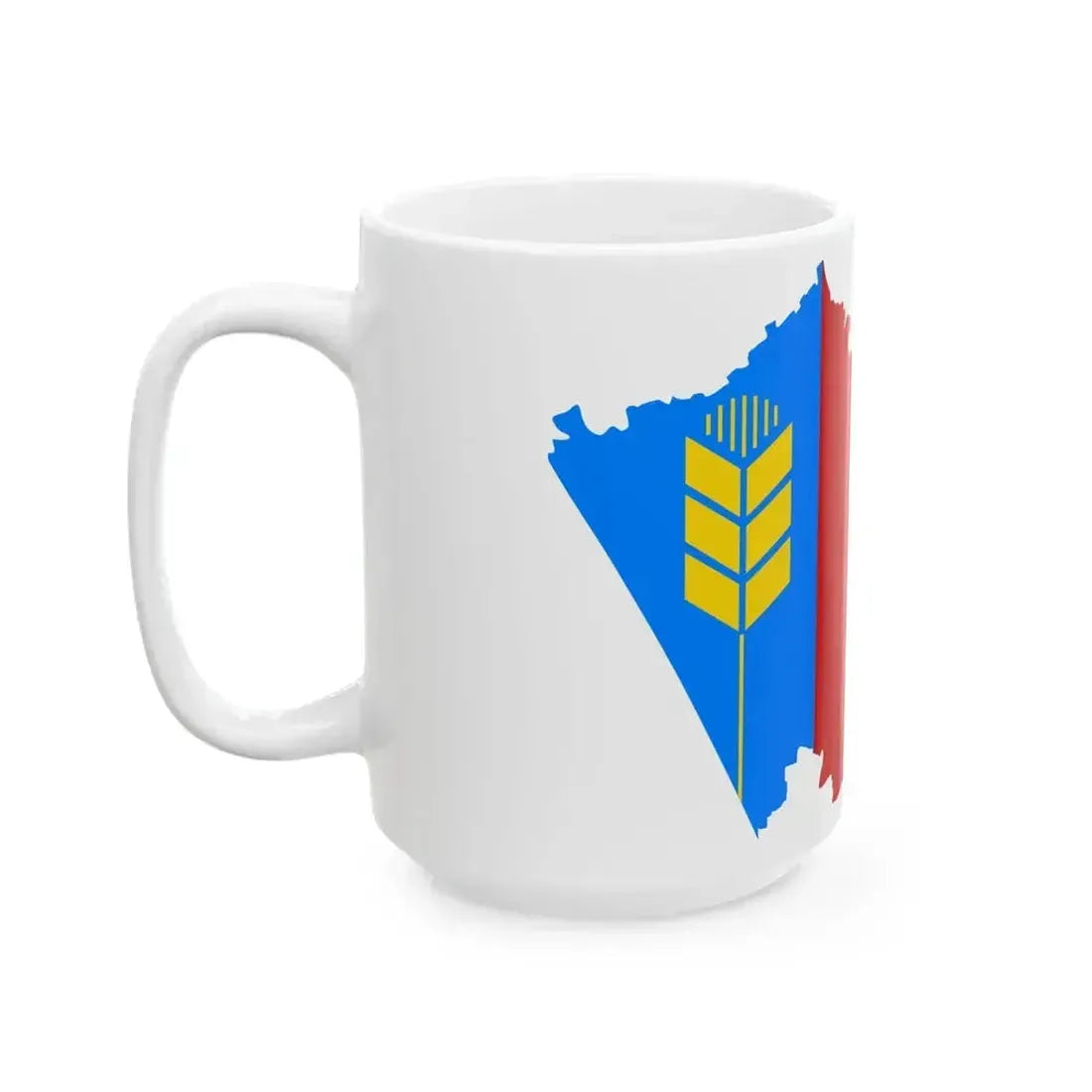 Flag map of Altai Krai (Russia) White Coffee Mug - Go Mug Yourself