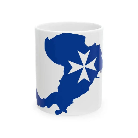 Flag map of Amalfi (Italy) White Coffee Mug 11oz - Go Mug Yourself