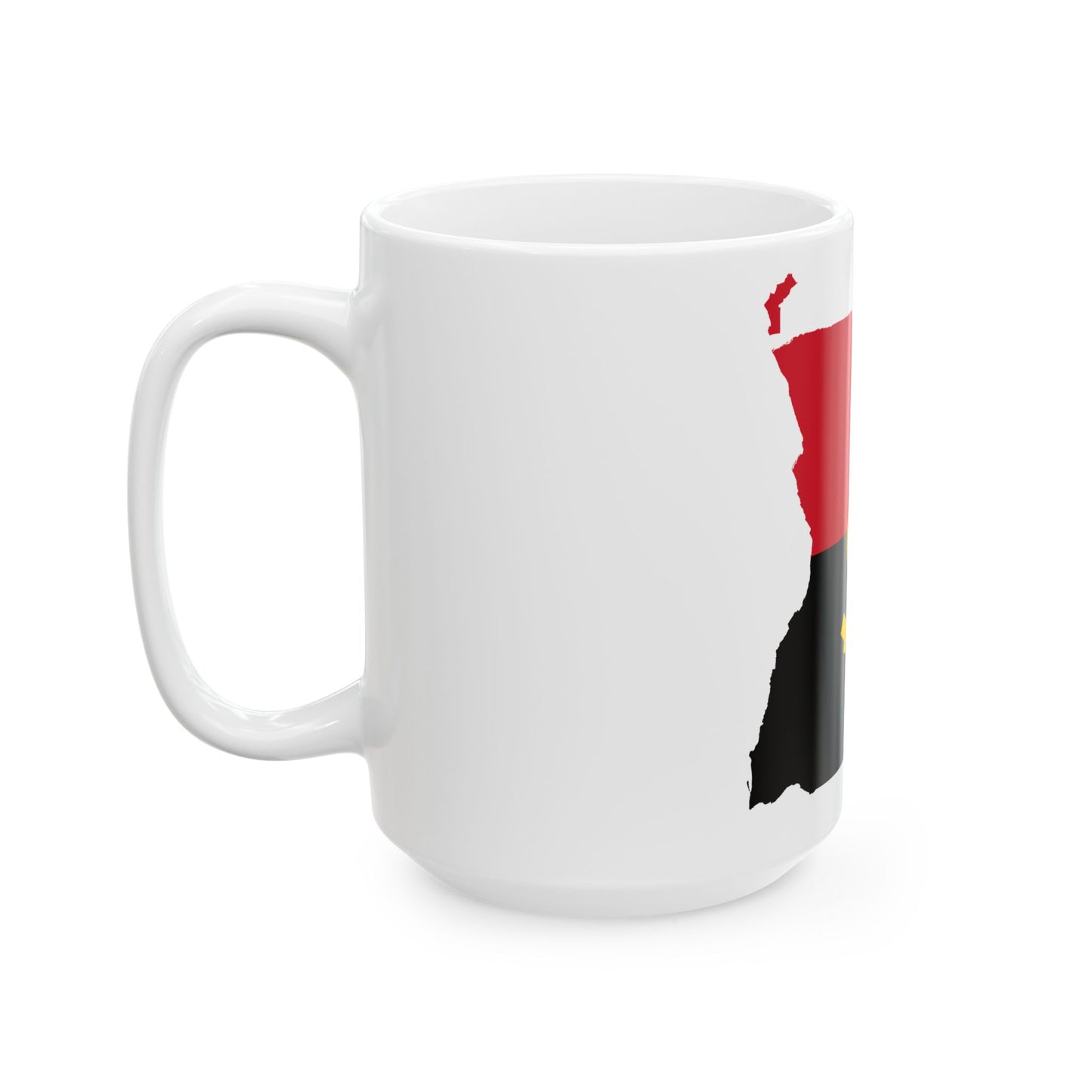 Flag map of Angola (Angola) White Coffee Mug-Go Mug Yourself