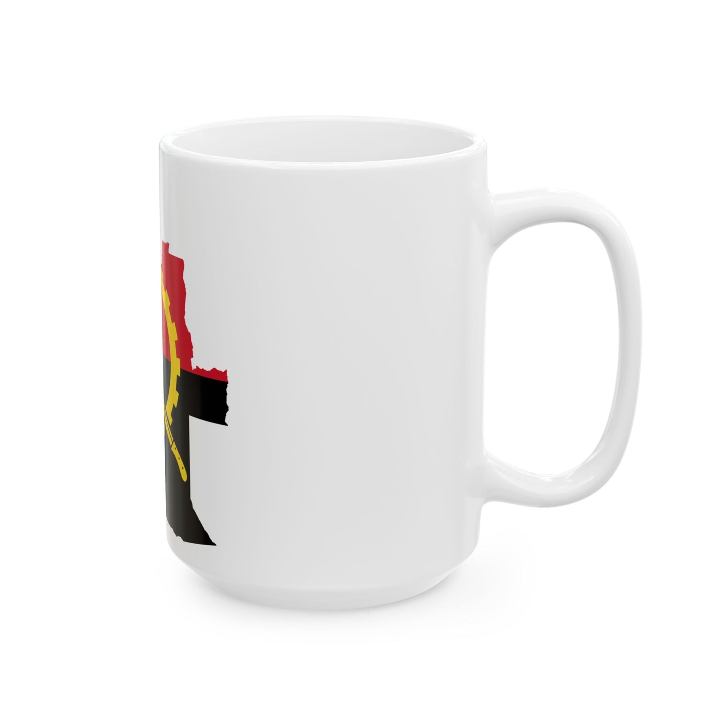 Flag map of Angola (Angola) White Coffee Mug-Go Mug Yourself