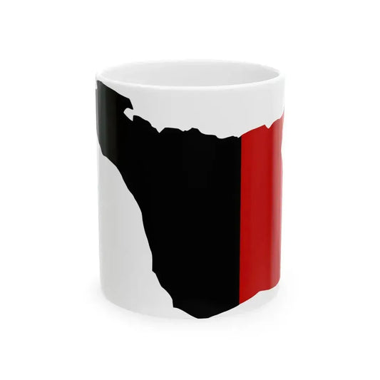 Flag map of Aosta (Italy) White Coffee Mug 11oz - Go Mug Yourself