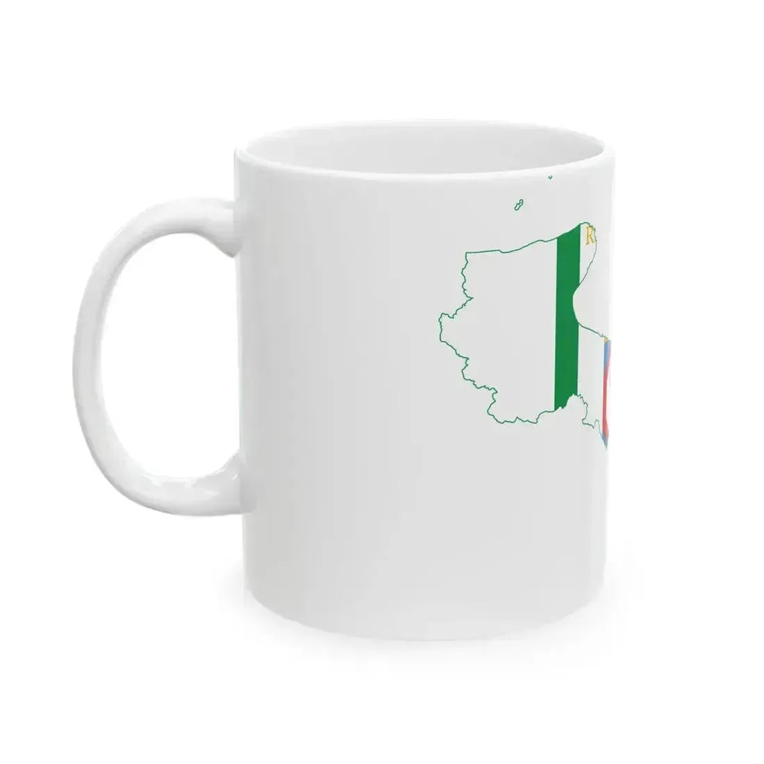 Flag map of Apulia (Italy) White Coffee Mug - Go Mug Yourself