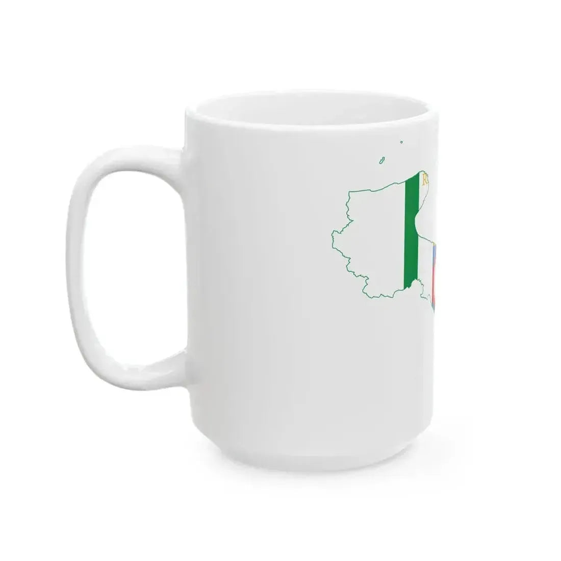 Flag map of Apulia (Italy) White Coffee Mug - Go Mug Yourself