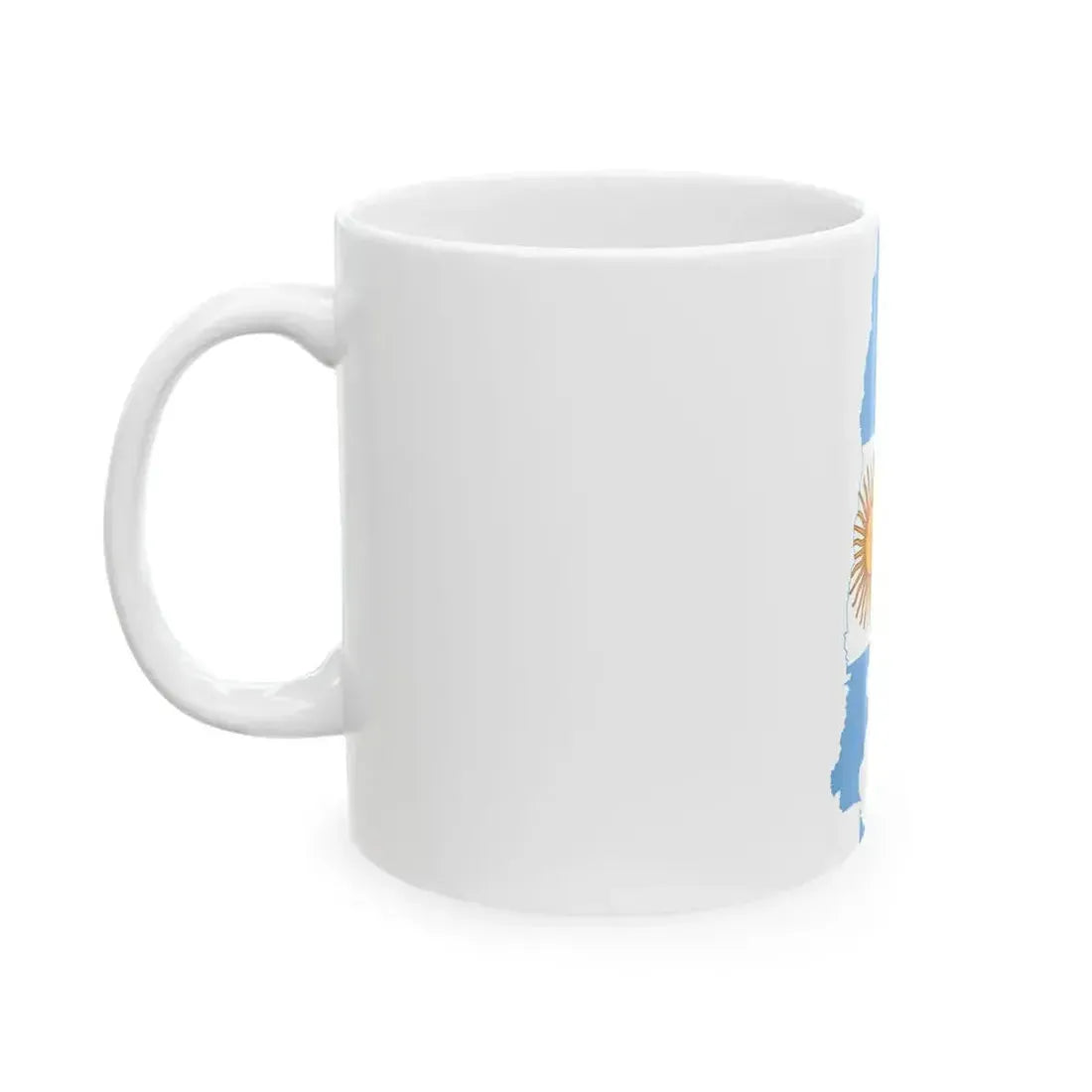 Flag map of Argentina (Argentina) White Coffee Mug - Go Mug Yourself