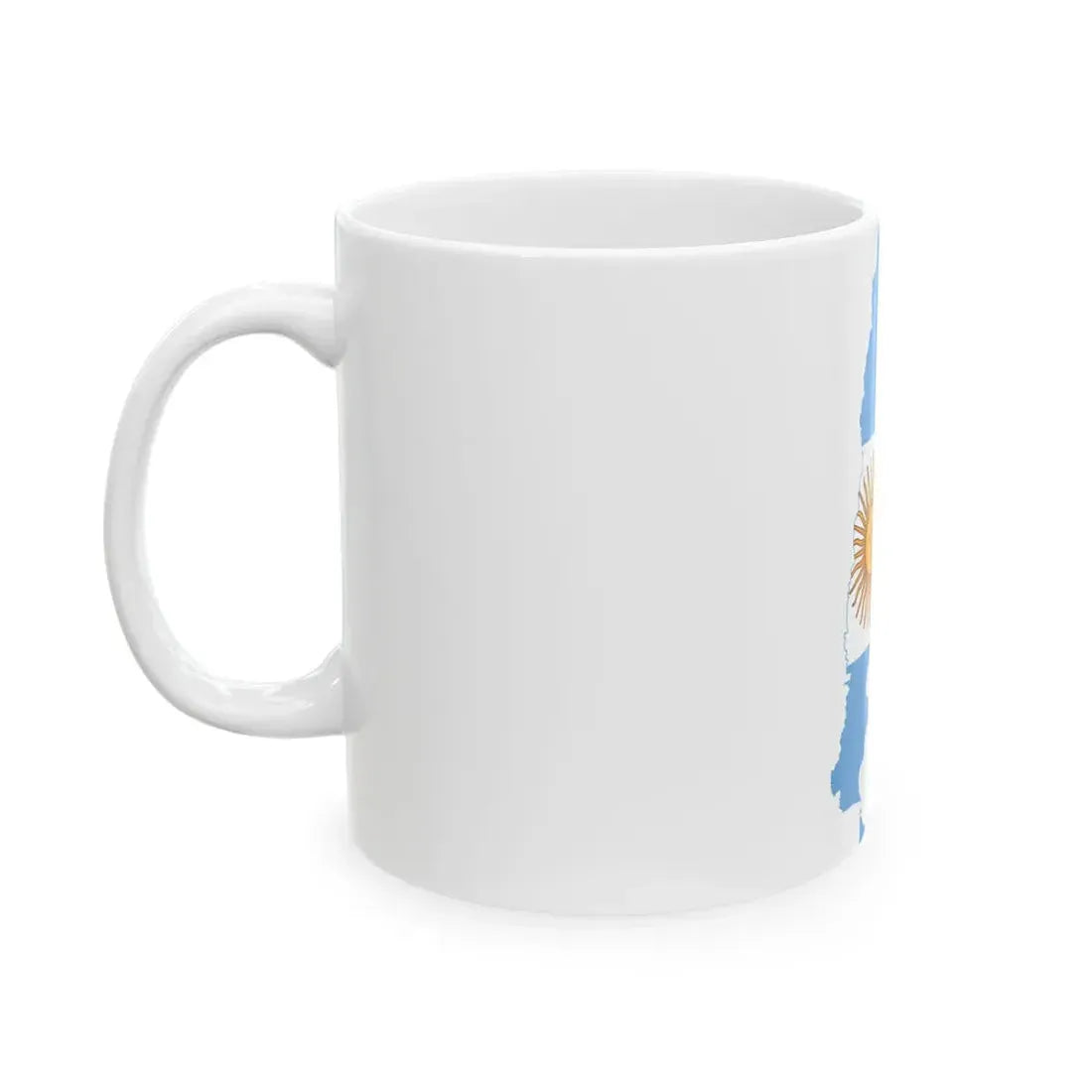 Flag-map of Argentina Falkland Islands (Argentina) White Coffee Mug - Go Mug Yourself