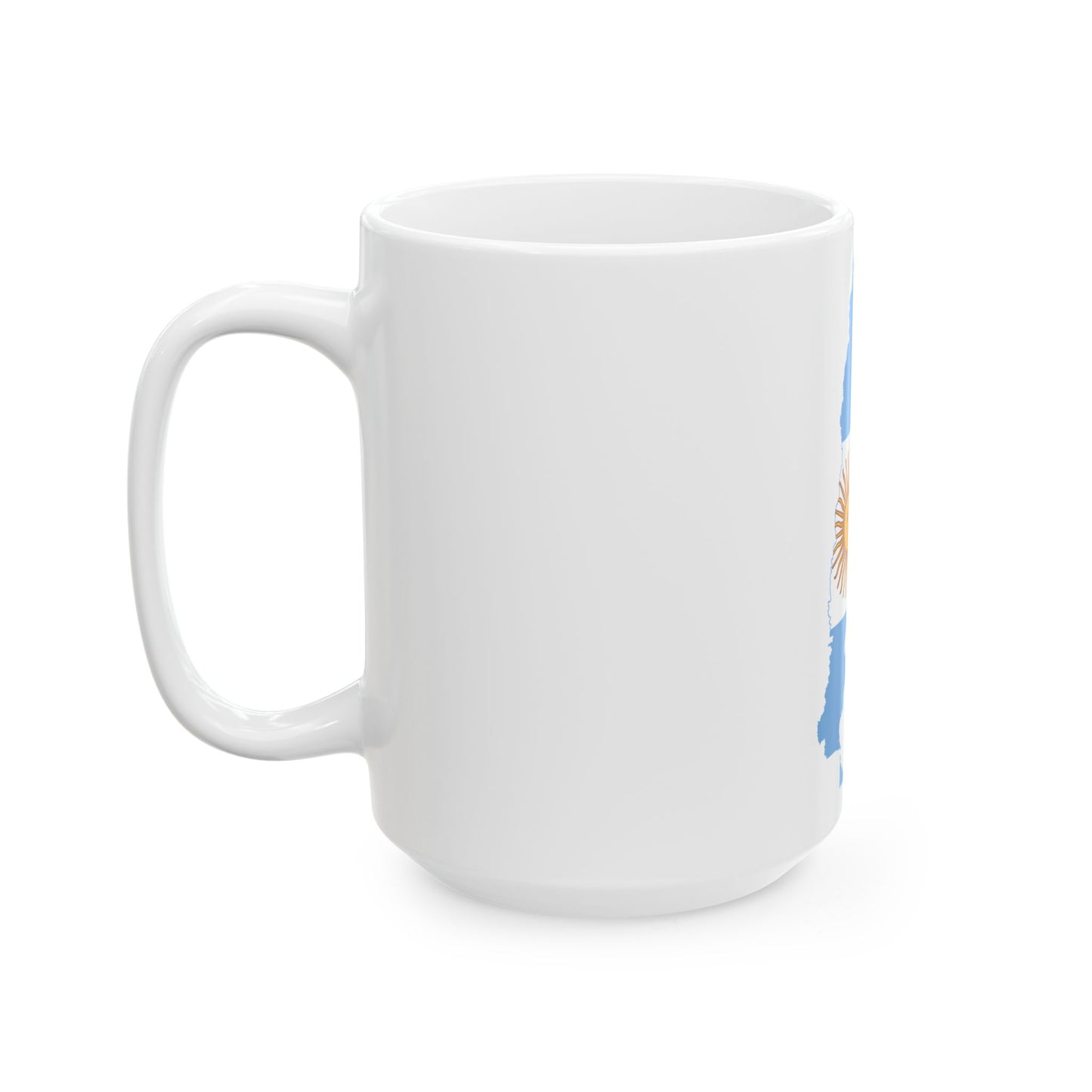 Flag-map of Argentina Falkland Islands (Argentina) White Coffee Mug-Go Mug Yourself