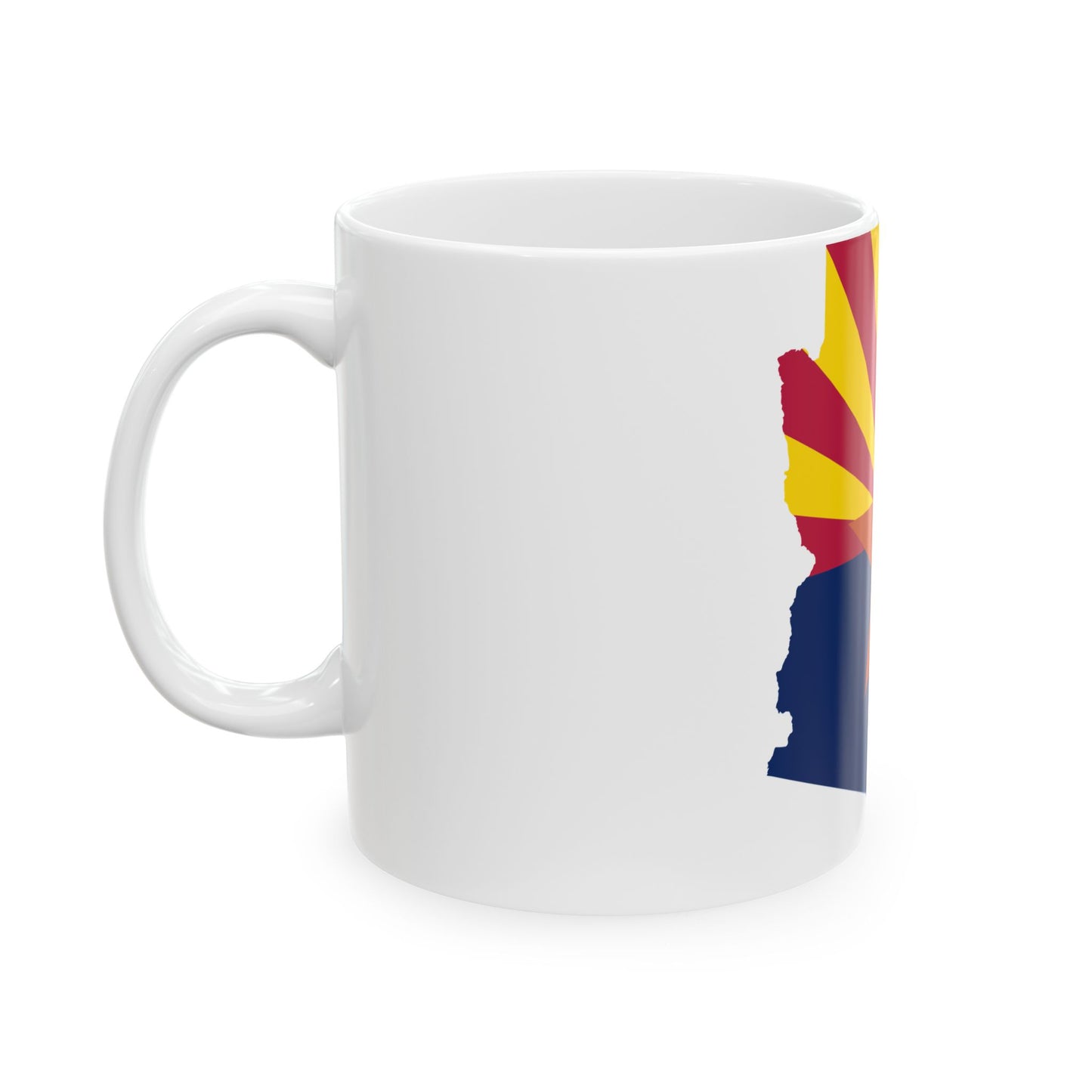 Flag map of Arizona (United States) White Coffee Mug-Go Mug Yourself
