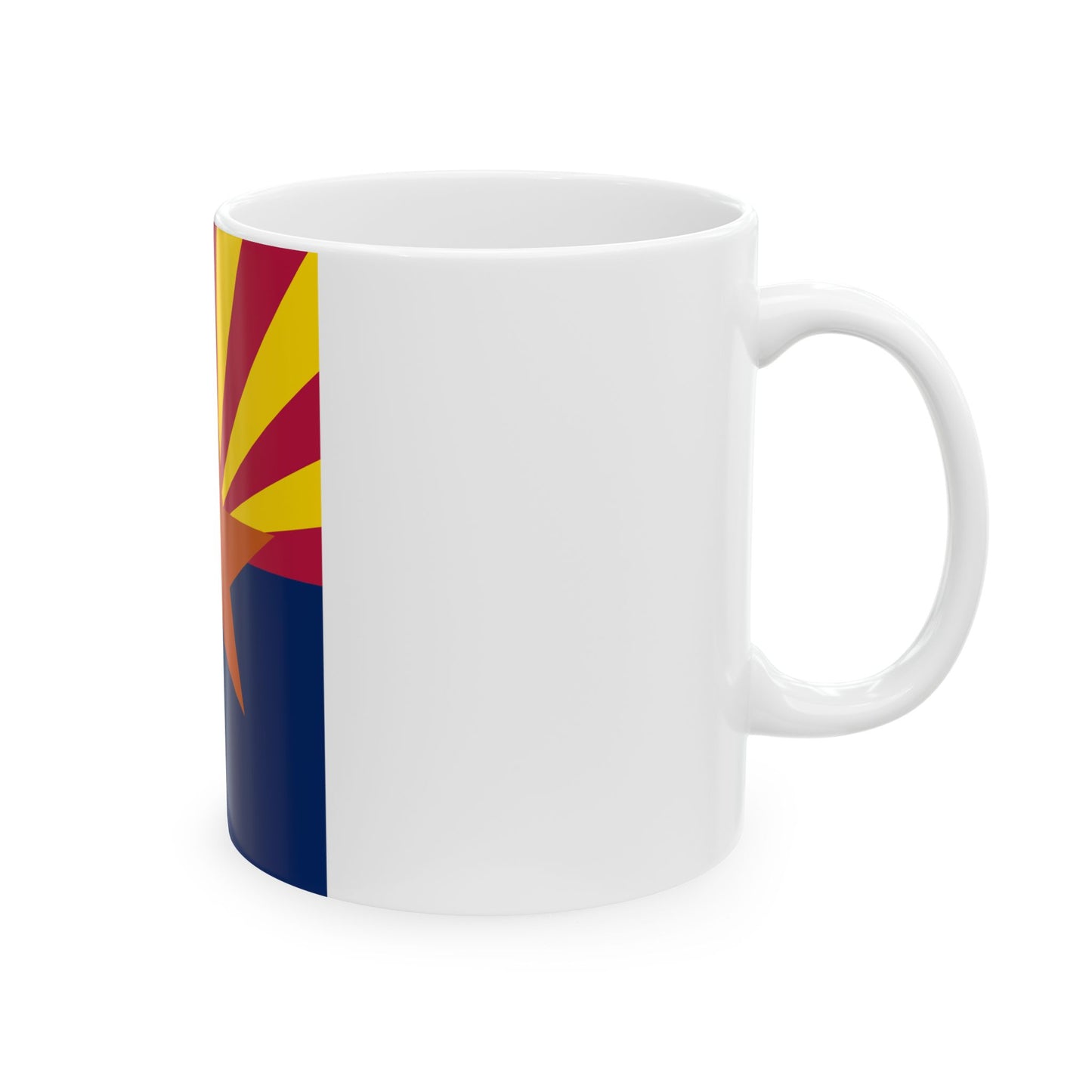 Flag map of Arizona (United States) White Coffee Mug-Go Mug Yourself