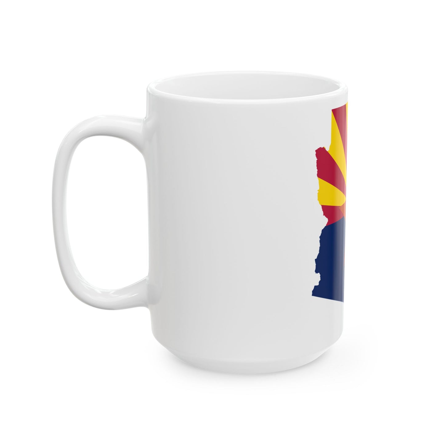 Flag map of Arizona (United States) White Coffee Mug-Go Mug Yourself